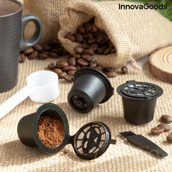 Paquete de 5 cápsulas reutilizables de espresso coloridas cápsulas de café  recargables duraderas compatibles con máquinas Nespresso (compatible con